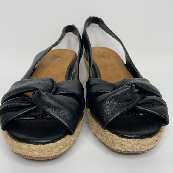 G.H. BASS & Co. Black Wedge Sandals Size 6.5 - Picture 2 of 16